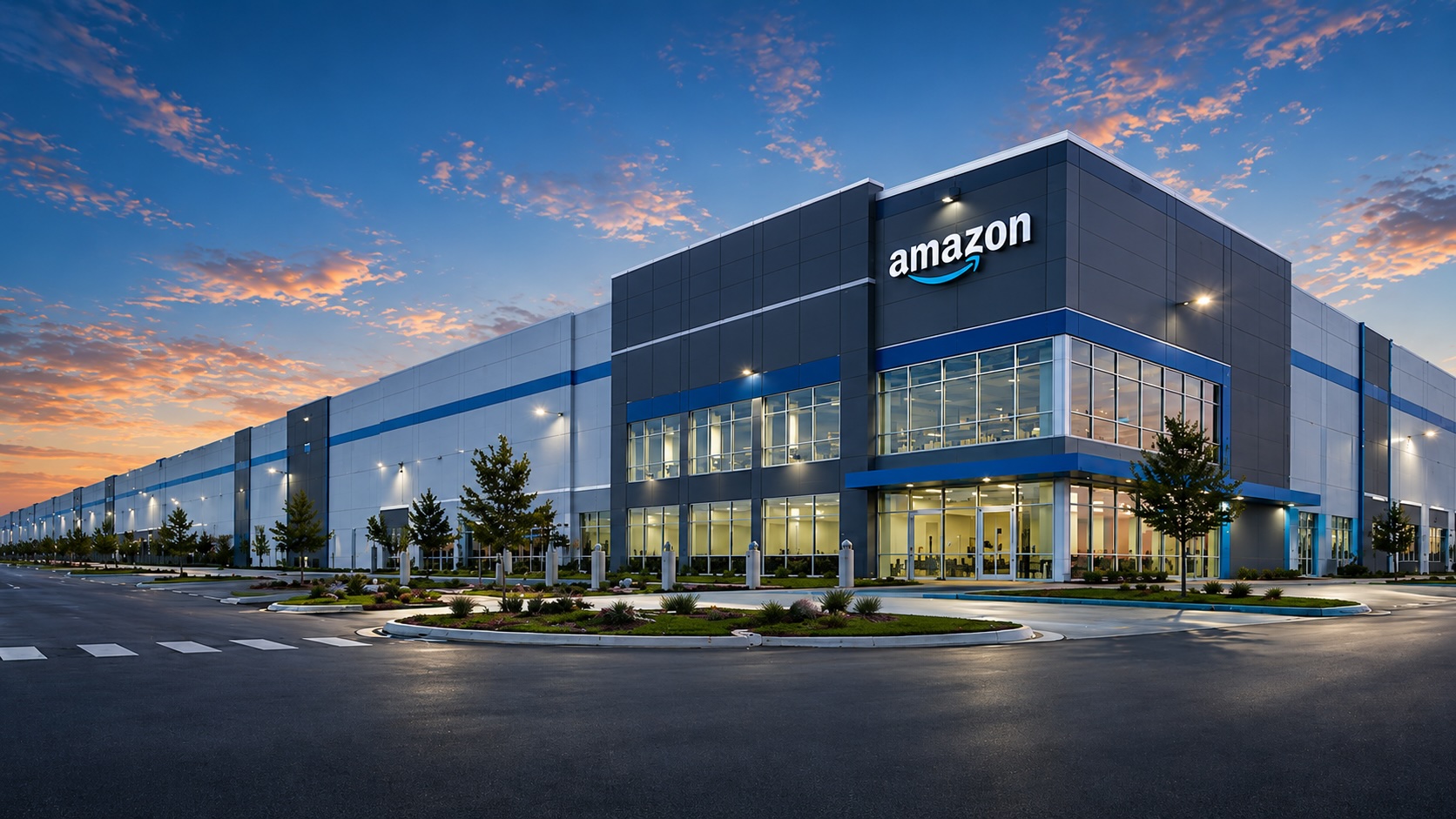 Amazon Last Mile facility entrance